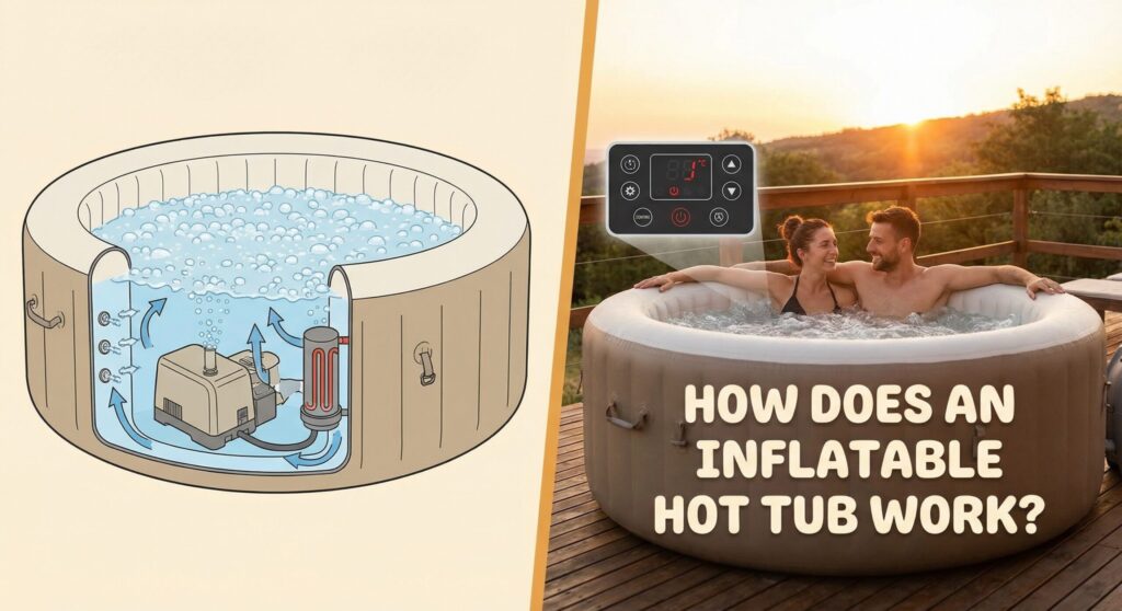 how does an inflatable hot tub work