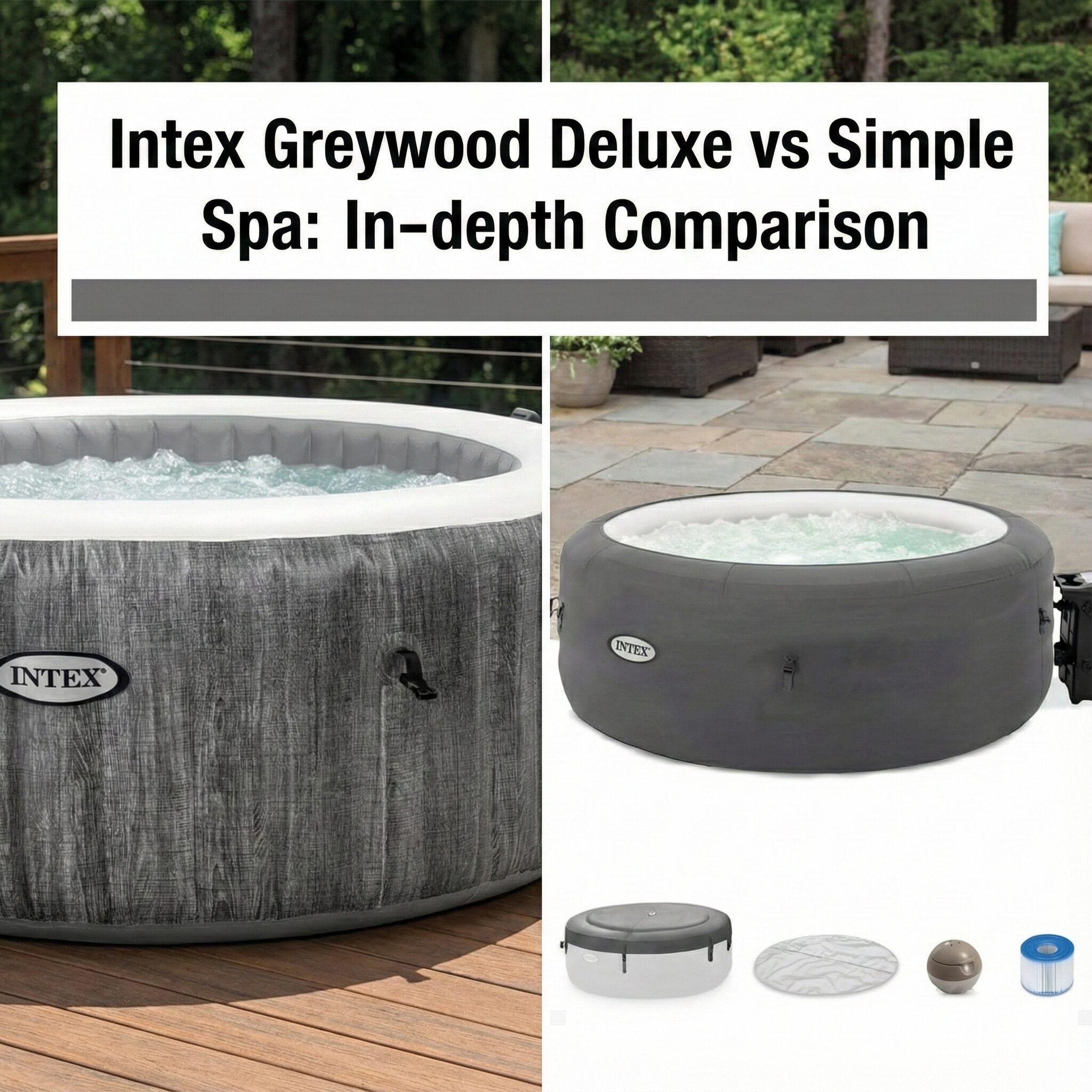 Intex Greywood Deluxe Inflatable Hot Tub