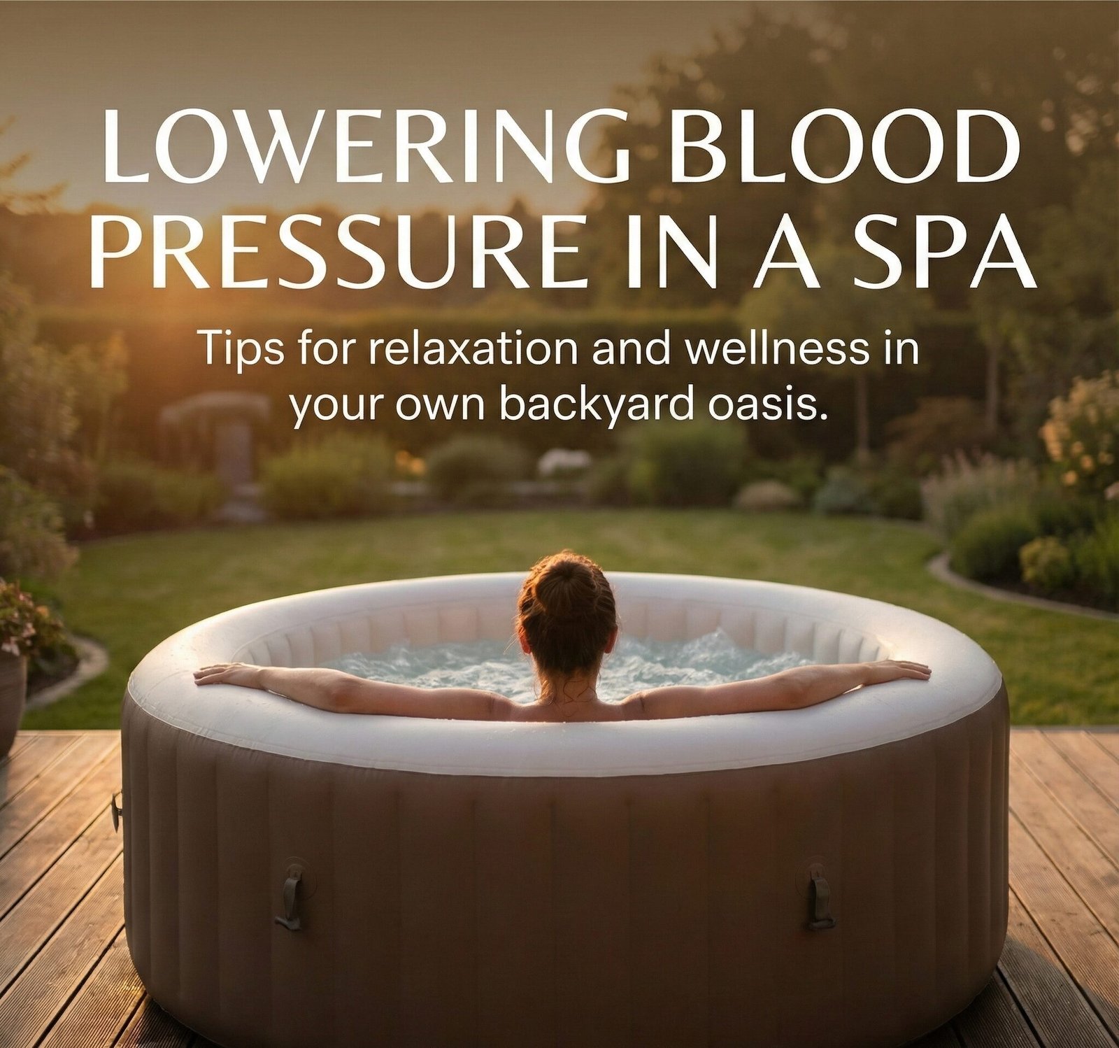 Relaxing in a hot tub for cardiovascular health