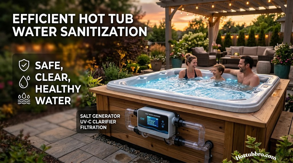 Hot tub water sanitization system